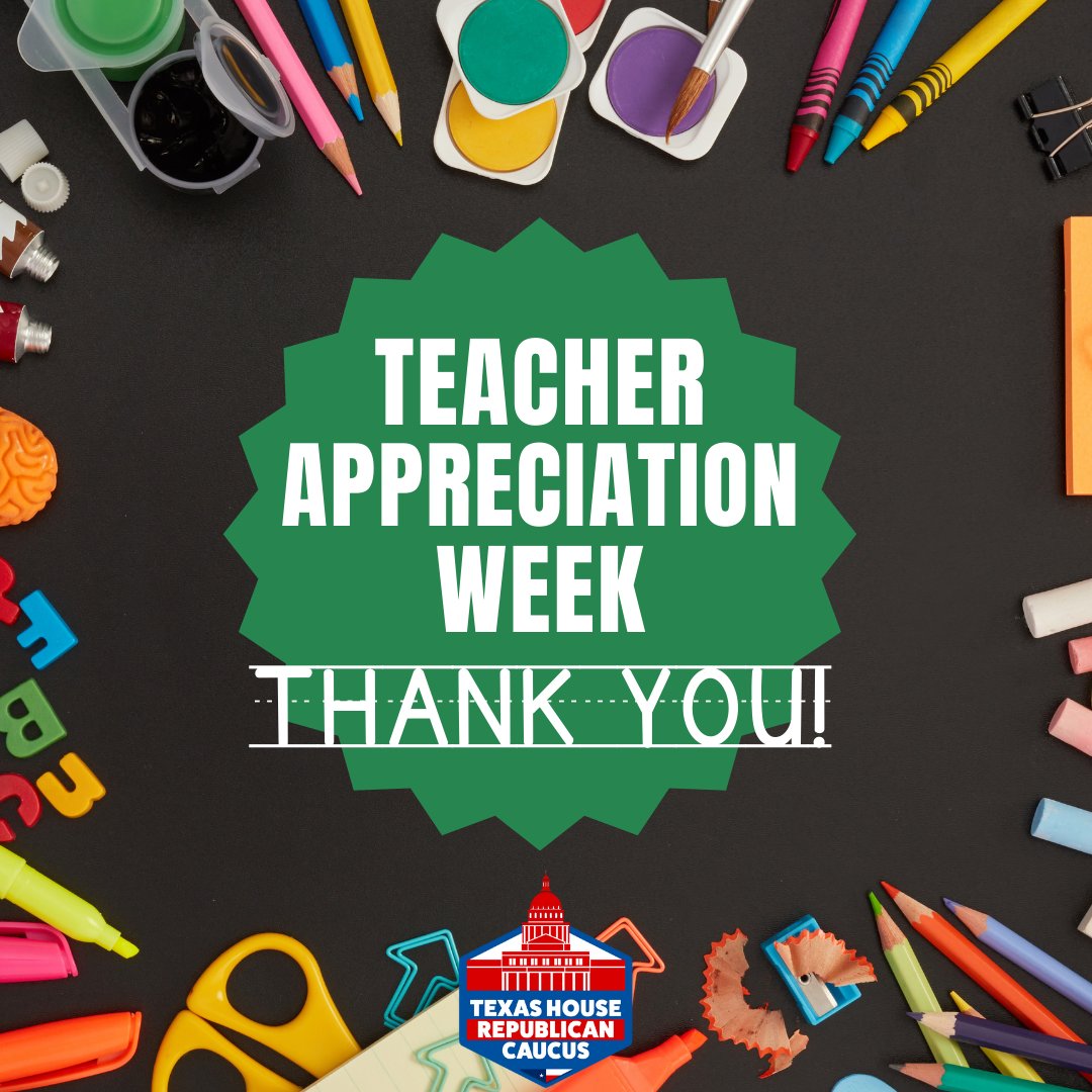 Happy National Teacher Appreciation Week! Thank you to our educators who are shaping the future generations of Texans.