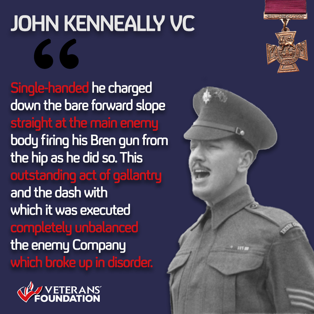 🌺🎖️Today we honour the extraordinary bravery of Lance-Corporal Kenneally during the battles in Tunisia, in April 1943. He was awarded a Victoria Cross for his bravery. 🇬🇧

#MilitaryHistory #WW2 #VictoriaCross