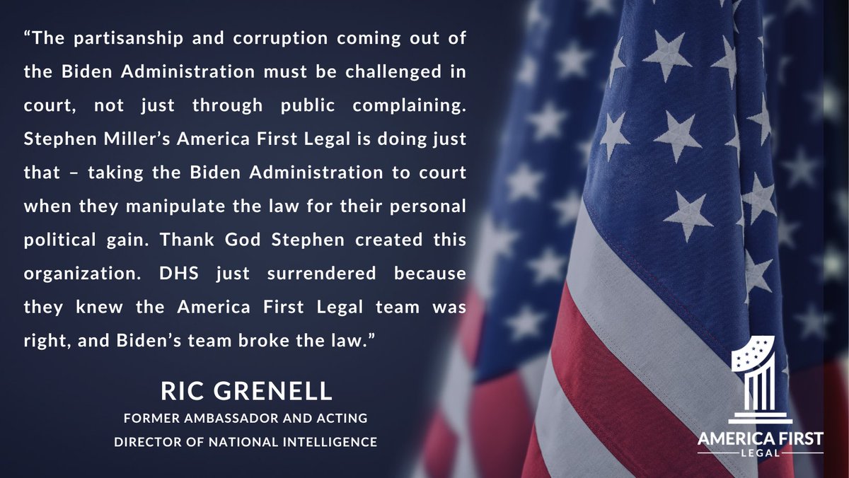 Statement from @RichardGrenell following our victorious lawsuit against the Deep State: