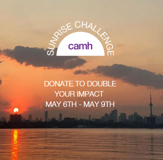 #MentalHealthWeek starts today. From May 6 to May 9, all donations to Sunrise Challenge will be matched, going 2X the distance in helping change mental health care forever. Donate today at ow.ly/eKeS50RmrGH #CAMHSunriseChallenge Sunrise Moment: Natalia @youcrazyguy