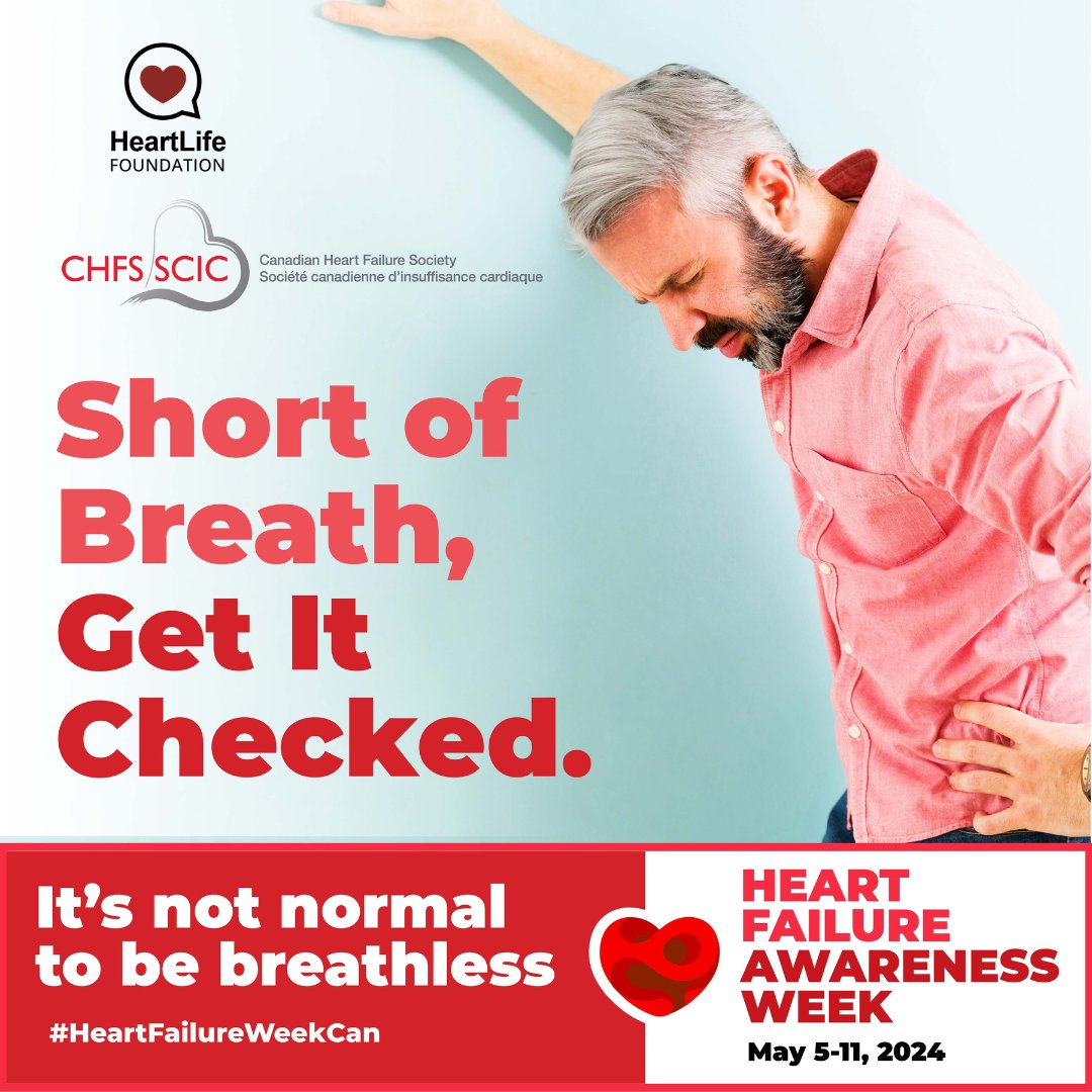 It's here! #HeartFailureWeekCan has officially kicked off. Join us in spreading awareness and
learning about heart failure. Visit heartfailure.ca for more information
#ItsAboutLife #HeartLifeCanada