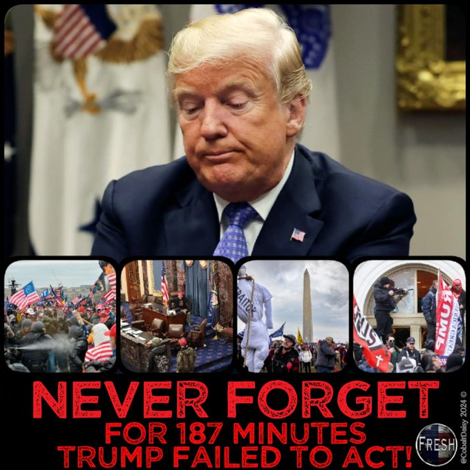 The president, including his Secret Service detail, who didn't seem to care that his city was in a riot while he sat in the white house dining room for 187 minutes and failed to do anything. OF COURSE, he blamed Dem Mayor Muriel Bowser. See how that works. #DemVoice1 #FRESH