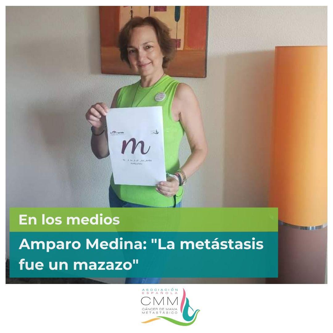 La historia de Amparo Medina, que convive con el cáncer de mama desde los 31: 'La metástasis fue un mazazo'. Amparo Medina, delegada de nuestra Asociación #AECMM en Valencia, ha tenido una relación compleja con el cáncer de mama. #CáncerMamaMetastásico 👇 cancermamametastasico.es/la-historia-de…