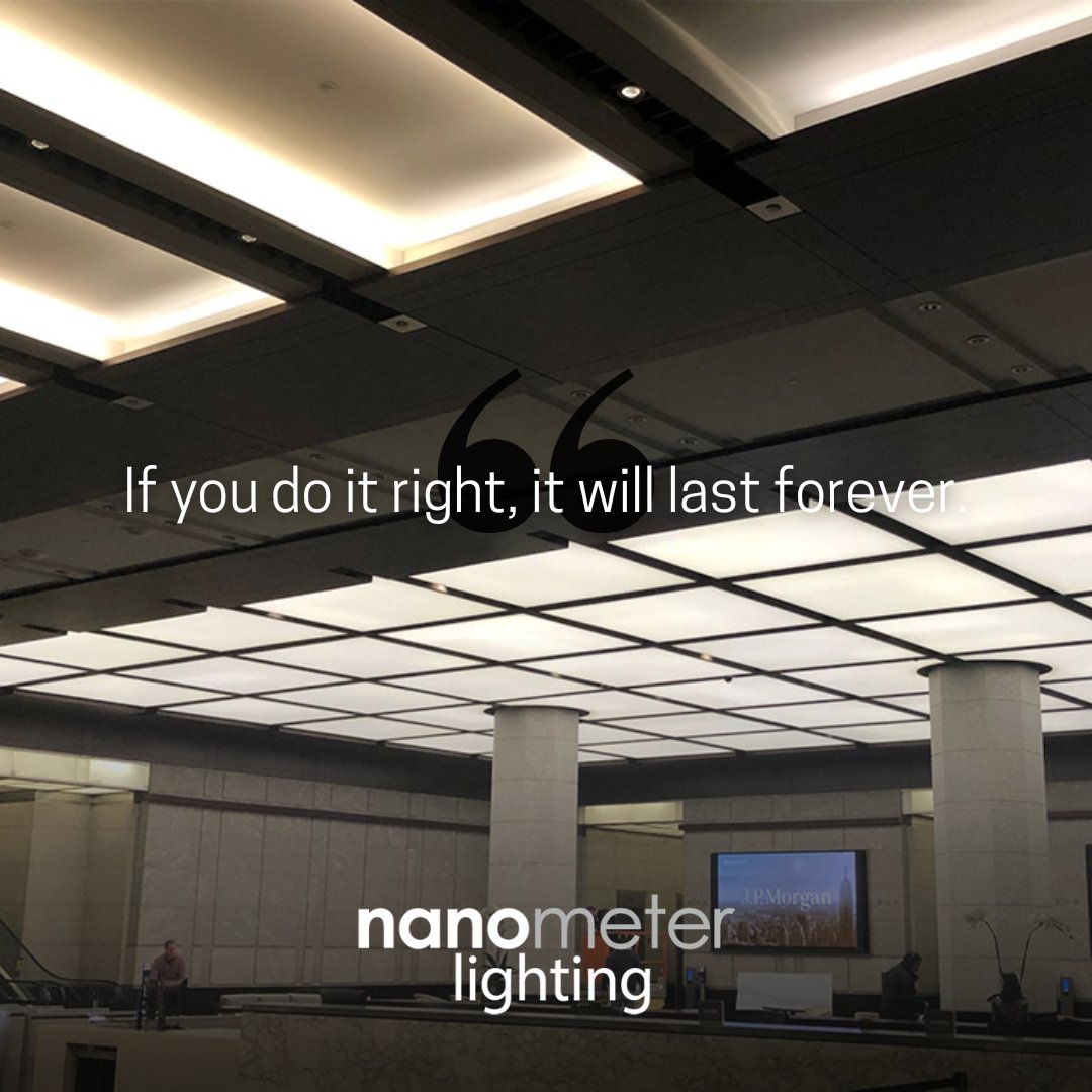 'If you do it right, it will last forever.” — Massimo Vignelli.
.
.
#lightingdesign #lightingmanufacturing #LEDs #LEDlighting #commercialrealestate #lighting #lightingsolutions #NewYork #NY #NanometerLighting