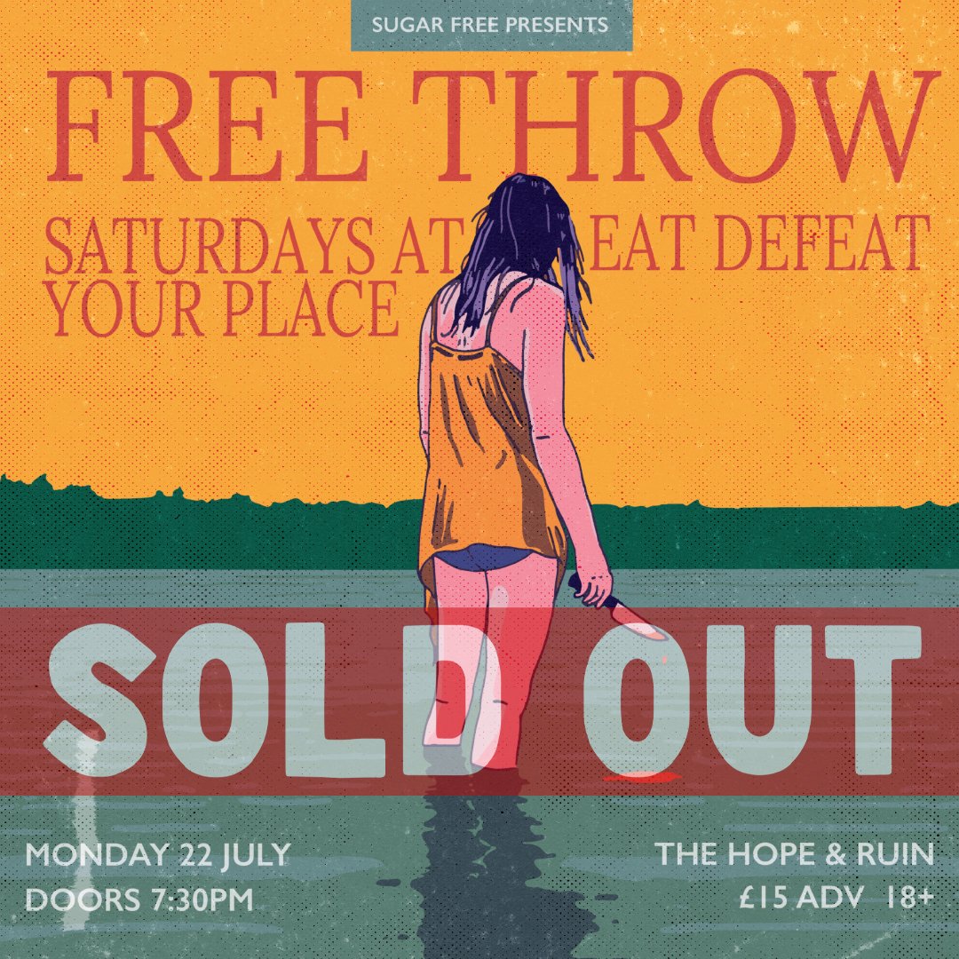 Big thanks to everyone who made it down to see @merexband @sudsband & Psychic & Wellbeing Event at @thehopeandruin last night! Thanks @lovethyneighbr for co-pro'ing with us! BTW, @FreeThrowEmo @saypband @eatdefeatuk is now SOLD OUT! Lovely poster, thanks @lurkmoophy <3