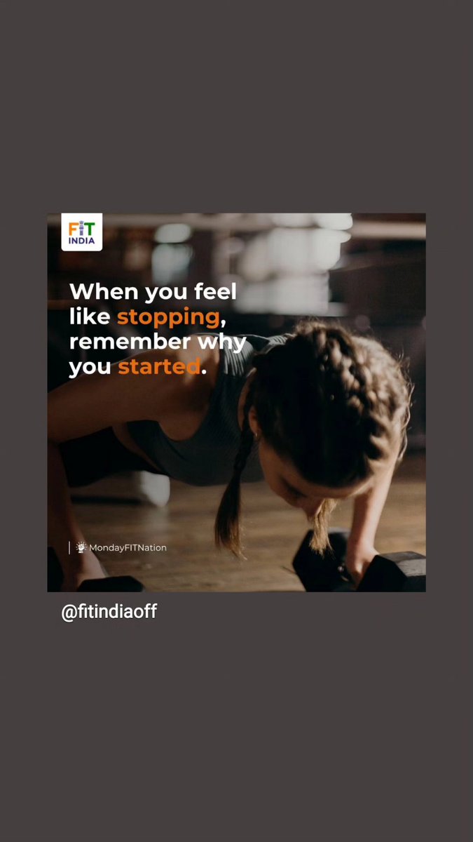 Recall your days when everything seemed to stop🤔
That will strengthen you. 
Wake up, everyday is a new beginning🧚‍♀️
Today is a fresh start!

#MondayFITNation #fit2024india