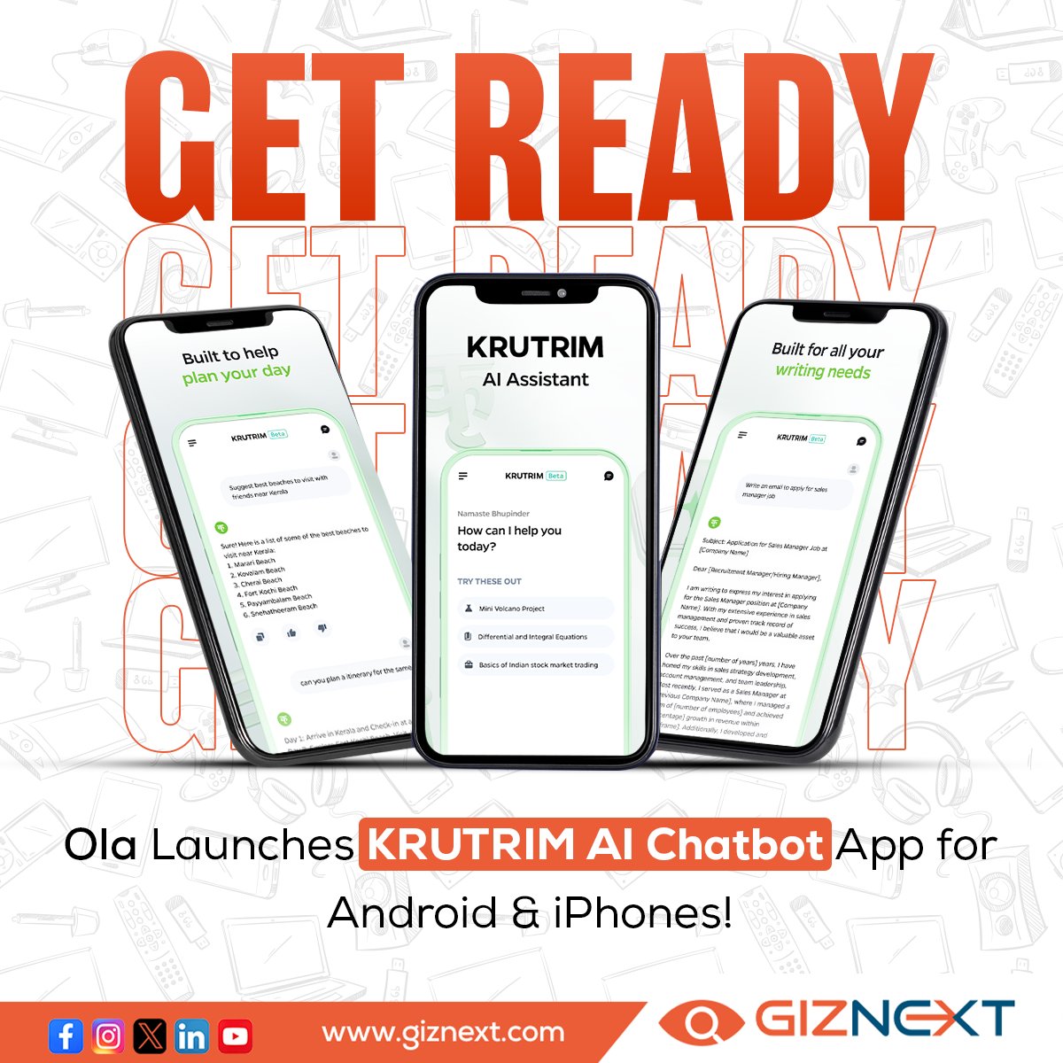 Big news from Ola Krutrim! 🤩 Their cloud platform is now open, providing AI infrastructure and models for innovation. Create your own products with their new mobile app! 🌟 . . . #olakrutrim #aiassistant #aichatbox #technews #giznext
