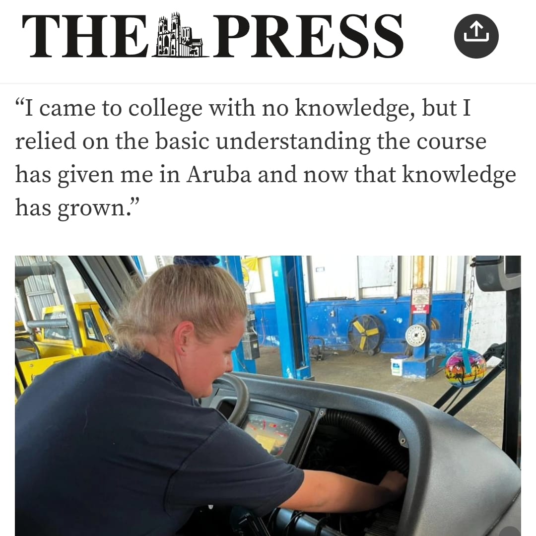eispossible's tweet image. We&apos;re very proud of our trainee Jessica Rooke who made @yorkpress headlines as the &quot;first-ever woman mechanic in Aruba&quot;! Bravo to her!
yorkpress.co.uk/news/24289154.…
This project was made possible thanks to the support from the Turing Scheme UK of the UK government! Tur Cos Ta Posibel