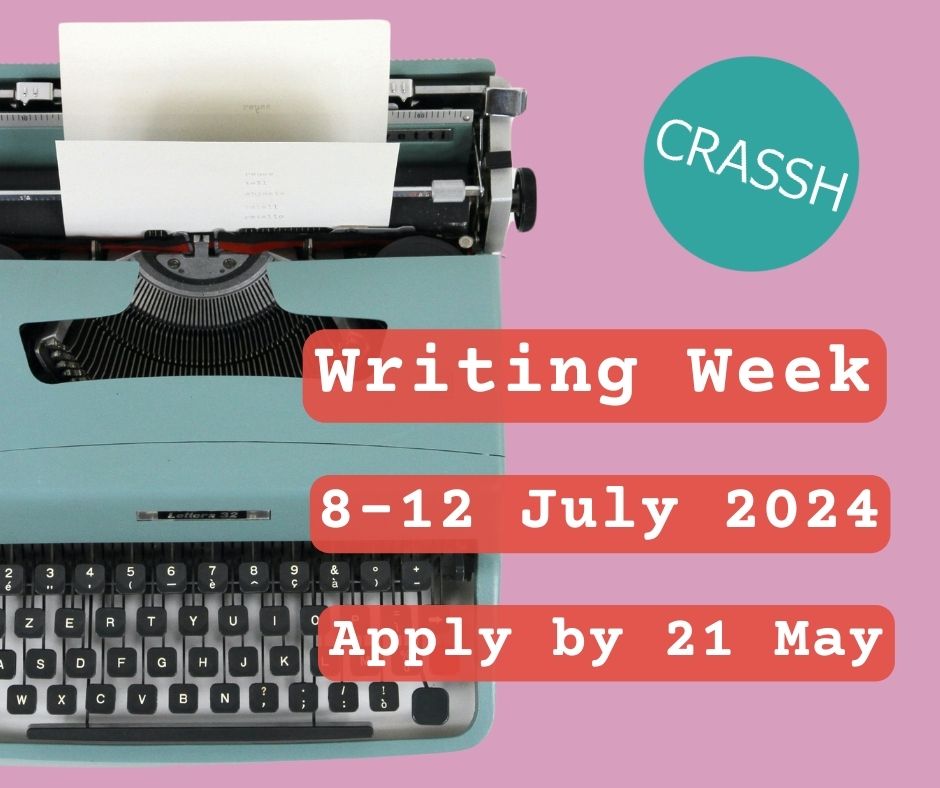 ✒️ Would you like focused time to write and to join a writing community? Are you a postdoc or do you teach at @Cambridge_Uni / Colleges? If so, why not apply for our Writing Week in July 🗓️ 8 - 12 July 2024 📍 CRASSH ⏳ Apply by 21 May crassh.cam.ac.uk/events/42355