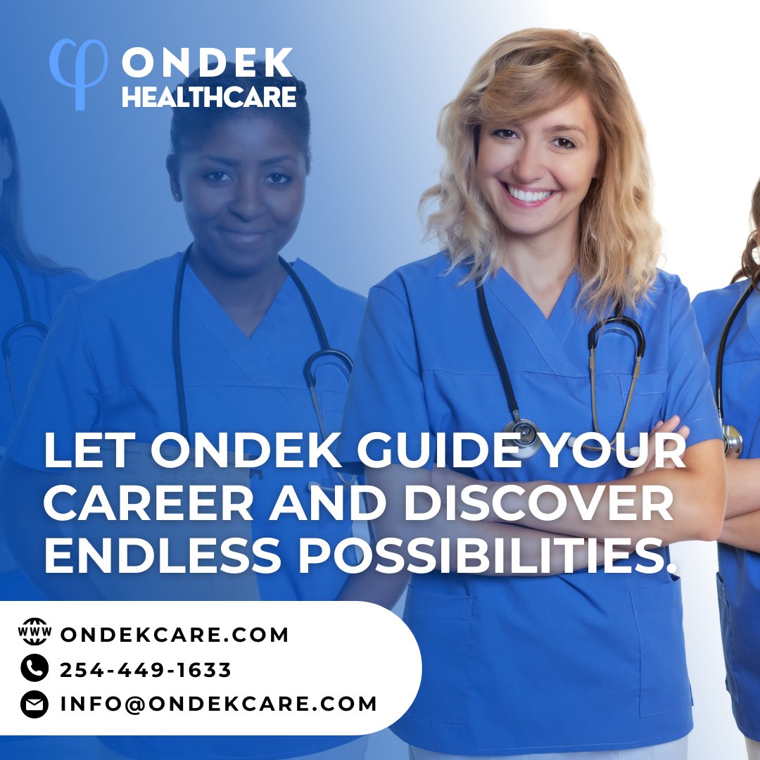 Don't miss out on this incredible chance to turn your healthcare dreams into reality. Contact us today and let's make your healthcare career aspirations come true!

#HealthcareCareers #CareerGuidance #EndlessOptions #Ondek #SuccessStories #OndekHealthcare #healthcarejobs