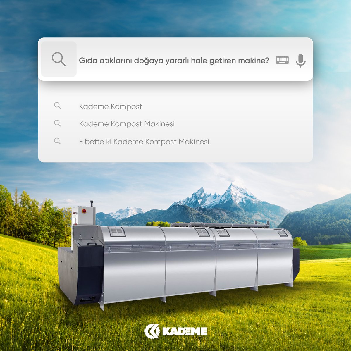 Gıda atıklarını doğaya yararlı hale getiren makine hangisi? #Kademe #Kompost #KompostMakinesi #Compost #CompostingMachine