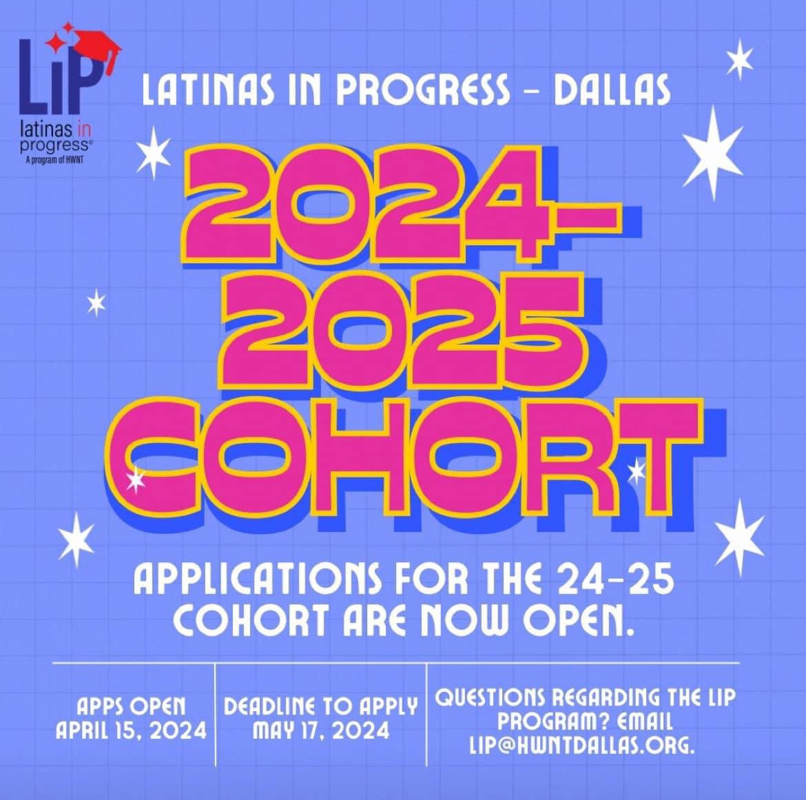 Opportunities are now open for rising Latinas (9th-12th grade) in the Dallas area. FREE mentorship, scholarship opportunities, resource & professional development workshops, and college application support. Apply by May 17 at lnkd.in/gGYN7rdW. Please share!