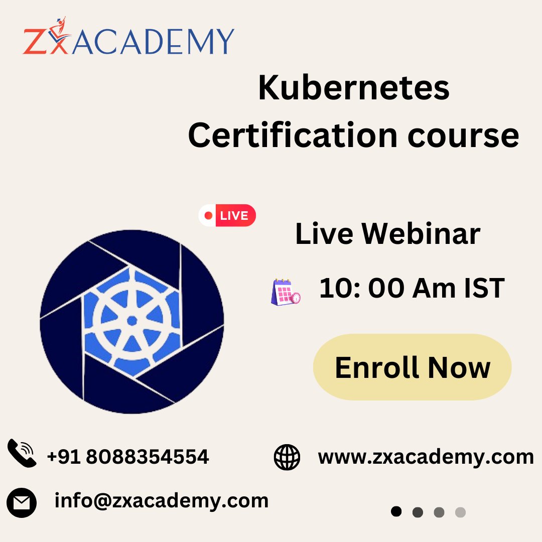 📷 Accelerate your professional growth with our Zx Academy Kubernetes Certification Course! 📷 #kubernetescertificationcourse #Zxacademy #cloudnative #devops #certifiedkubeadministrator #kubertraining #learnkubernetes #kubernetescourse #kubernetesworkshop #zxacademytraining