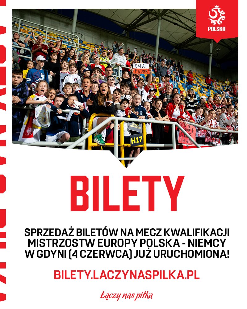 Bilety na mecz Polska - Niemcy już w sprzedaży! 🔥 👉🏻 bilety.laczynaspilka.pl