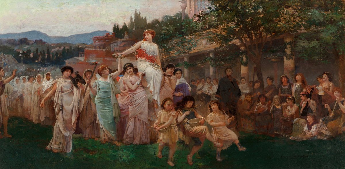 A Roman Wedding Procession by Edwin Howland Blashfield (1848-1936)