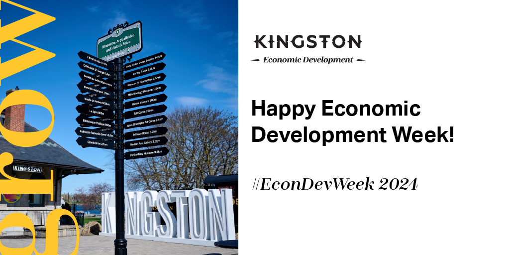 Join us in the celebration of the @IEDCtweets’s #EconDevWeek 2024. Kingston is excited to be at the forefront, ready to dive into a week filled with stories that highlight our local heroes – the network of partners and local businesses who drive our economy forward.