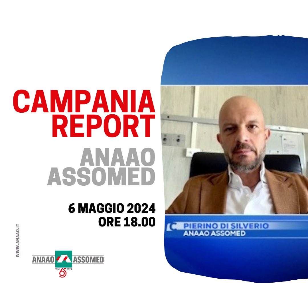 📺Seguici a Campania report 🔛in onda questa sera alle ore 18 su ITV, canale 19. Nella prima parte speciale sanità: 🩺liste d'attesa 🩺 numero chiuso alla Facoltà di Medicina🩺autonomia differenziata 🩺migrazione sanitaria 🩺carenza d'organico anaao.it