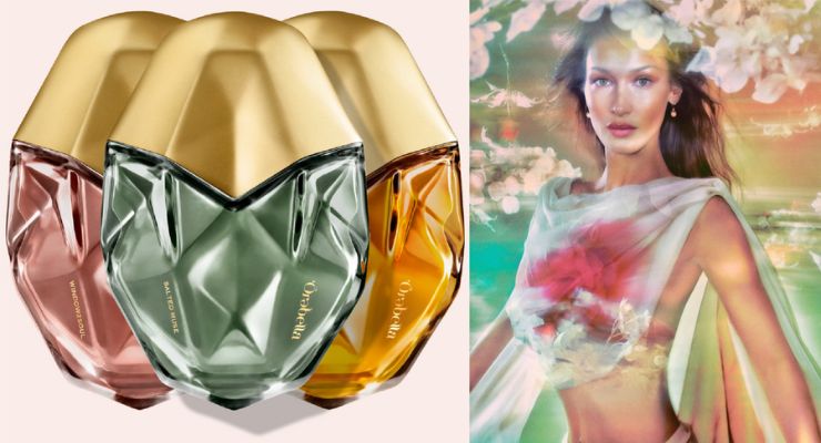 Bella Hadid launched her first fragrances in geode-inspired glass bottles. The three debut scents of her beauty brand- Orabella- contain a unique shake to activate formula. ➡️hubs.li/Q02vW5YS0 #fragrancenews #orabella #beautypackaging