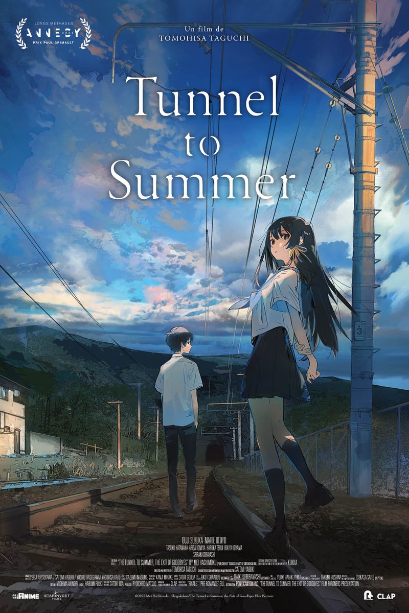 #TunnelToSummer film d'animation de Tomohisa Taguchi, Prix Paul Grimault en 2023 @annecyfestival sortira au cinéma le 5 juin @StarInvestFilms . Adapté d'un light novel puis de 4 tomes de manga, parus chez @MangetsuFR, partez explorer le mystérieux Tunnel d'Urashima...