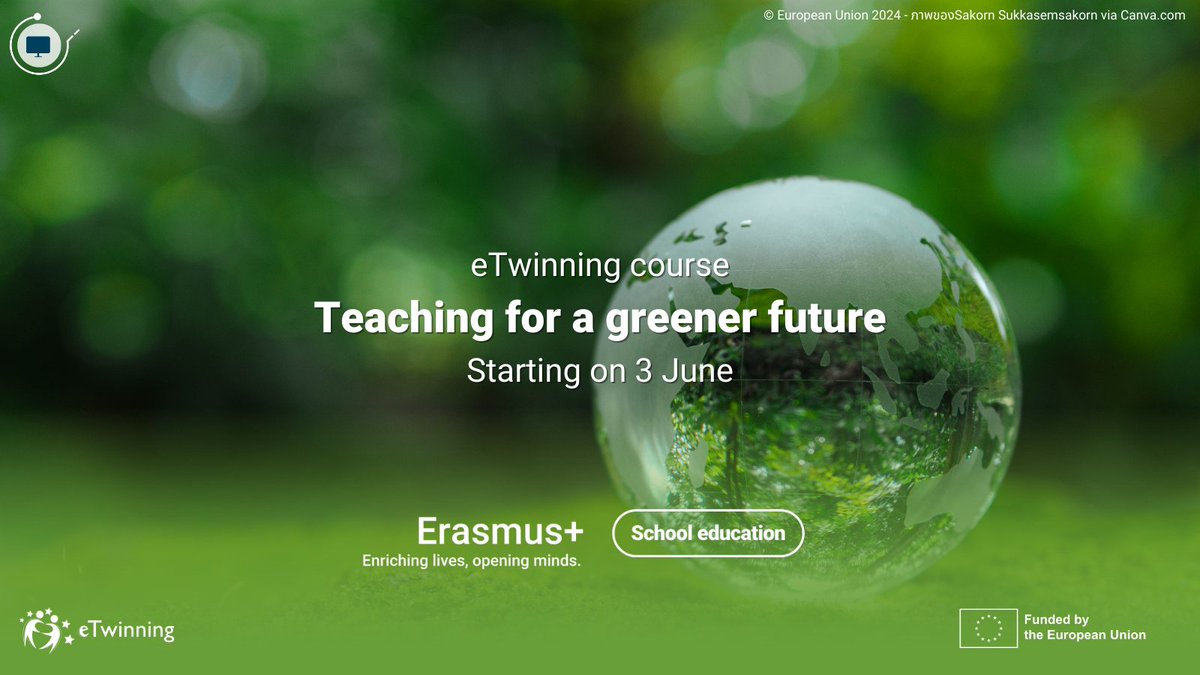 📢#eTwinning course alert!

This course will explore teaching methods and tools for addressing the topics of climate change and sustainability and integrating them into your teaching curriculum

🗓️3 June

Don’t miss out, enrol here➡️bit.ly/3UGDVZZ