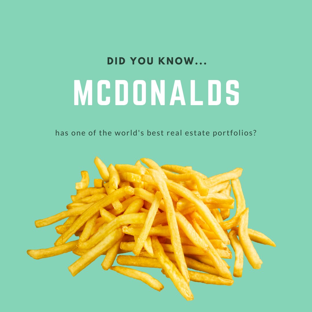Did you know? 👀

Mcdonald's has one of the world's best real estate portfolios! 

#mcdonalds #realestate #ownproperty #realtor #realestateadvice #realestatestats