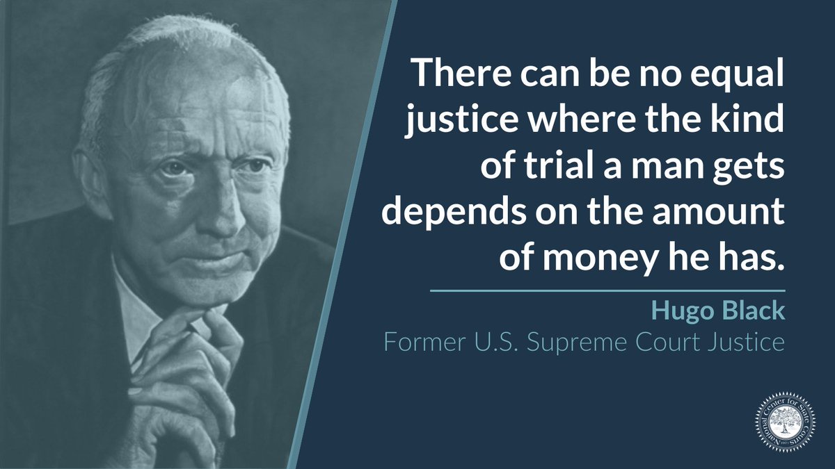 Former #SCOTUS Justice Hugo Black highlighted the principle that everyone should have access to fair and equal treatment under the law, regardless of their socioeconomic status. Justice should be blind and impartial, irrespective of a person's financial situation.