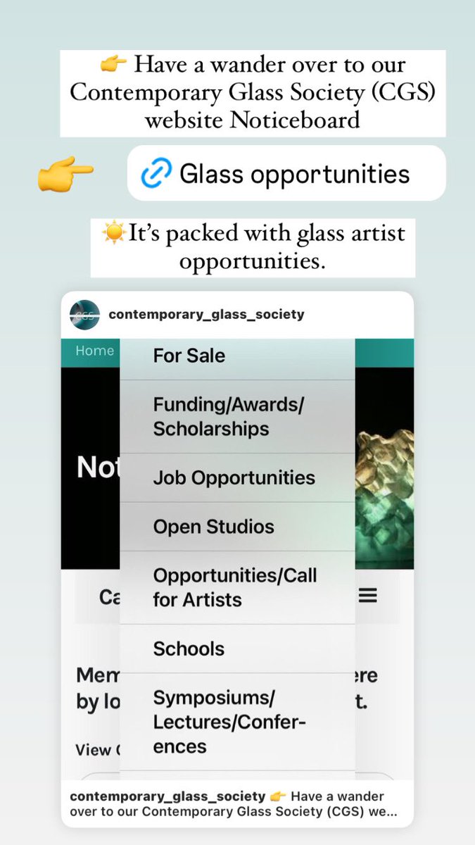 👉 Find plenty of glass artist opportunities at cgs.org.uk/noticeboard/ #glass #artist #opportunities #supporting #artists