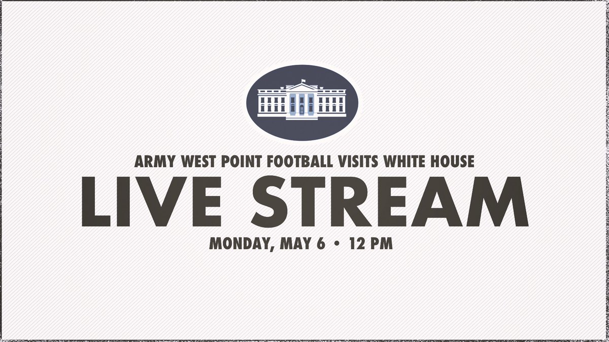 The #ArmyFootball Black Knights of West Point are in the Nation's Capital today to celebrate the CIC Trophy at the White House. #GoArmyBeatNavy @Rivals @GoBlackKnights Watch Live at noon: whitehouse.gov/live