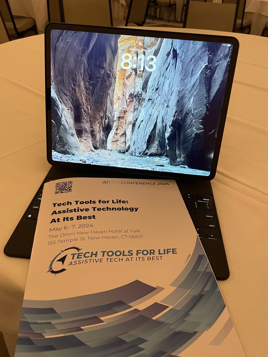 Excited for day 1 of the ATECH Tech Tools for Life conference. Thanks for having me! #ATinCT24 #atchat