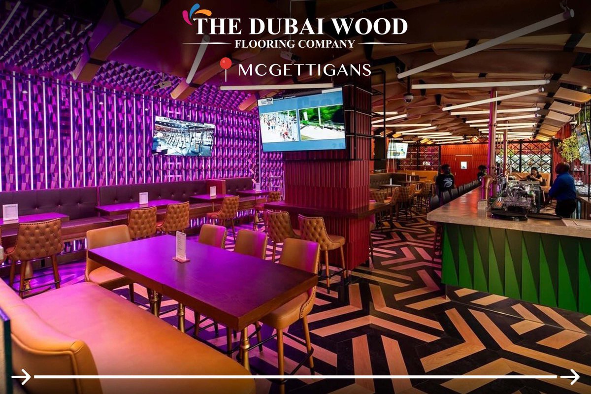 At Dubai Wood, we take pride in delivering exquisite flooring solutions that enhance the beauty and functionality of your space. 🏠 Recently installed in the vibrant location of @McGettigans, we're thrilled to bring our expertise to this community.