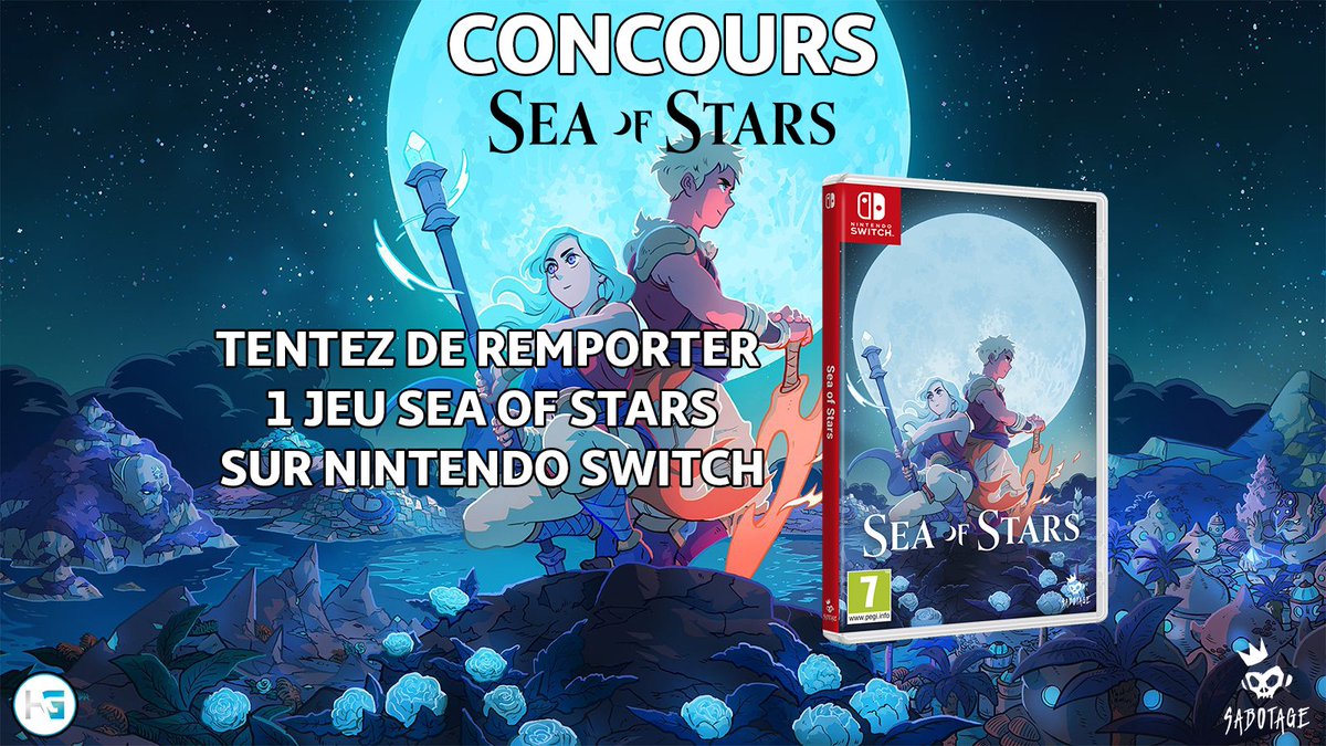 #concours
Découvrez l'histoire des enfants du solstice !☀️🌙

A l'occasion de sa sortie tentez de remporter un exemplaire du jeu #SeaOfStars sur Nintendo Switch 🎮

➡️RT + Follow @HypergamesA 
➡️Like + commente avec le #SeaOfStars 

TAS LE 17/05.