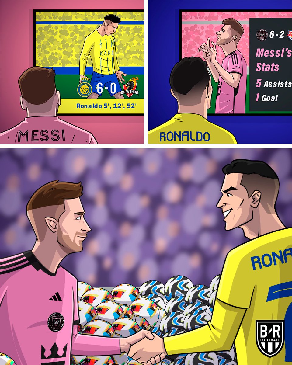 Cristiano Ronaldo and Lionel Messi continue to push each other 🐐🐐