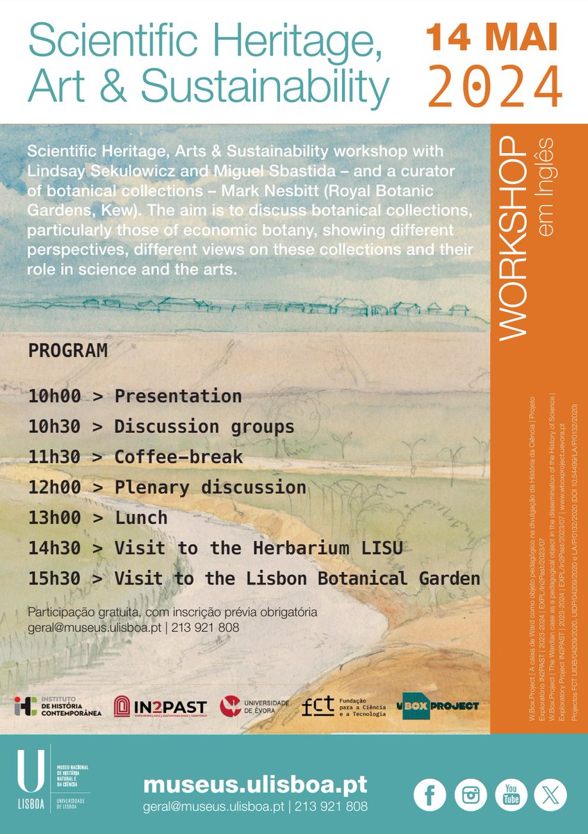Looking forward to this workshop in Lisbon on 14 May - all welcome. At Natural History Museum, booking: museus.ulisboa.pt/node/648