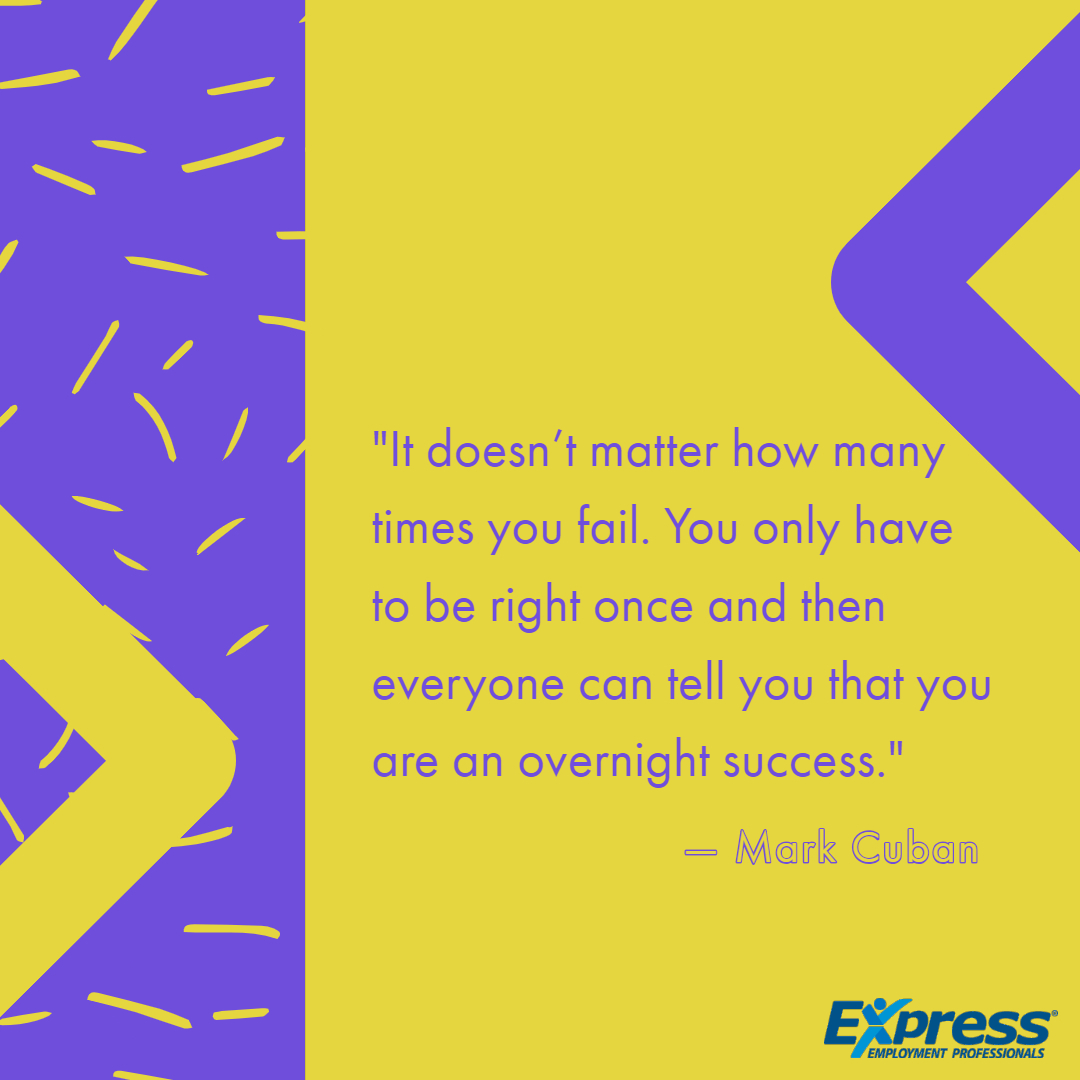 Sometimes it only takes one try to achieve success.

#ExpressPros #MotivationMonday