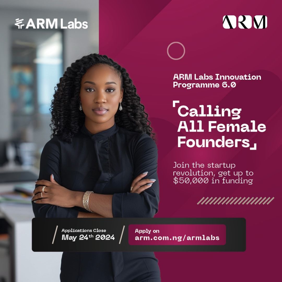 Are you a female founder with big ideas? ARMLabs program is here to give you the funding and support needed to turn those ideas into game-changing innovations.

Apply now at 

#ARMLABS #WomenInTech #FemaleFounders #start-ups