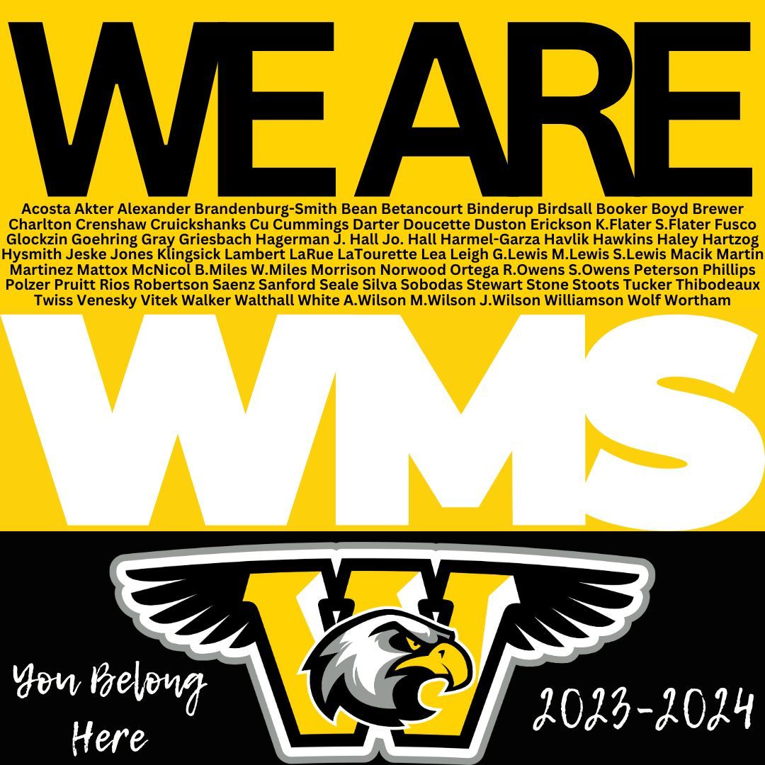 🎉🍎 It's that time of the year again! 📚✏️ Let's kick off #TeacherAppreciationWeek at WMS with a big round of applause for our incredible educators! 👏👩‍🏫👨‍🏫 Join us in celebrating the dedication, passion, and hard work of our #WMSwarhawks teachers! 🌟   #SuccessCSISD 🍎📝