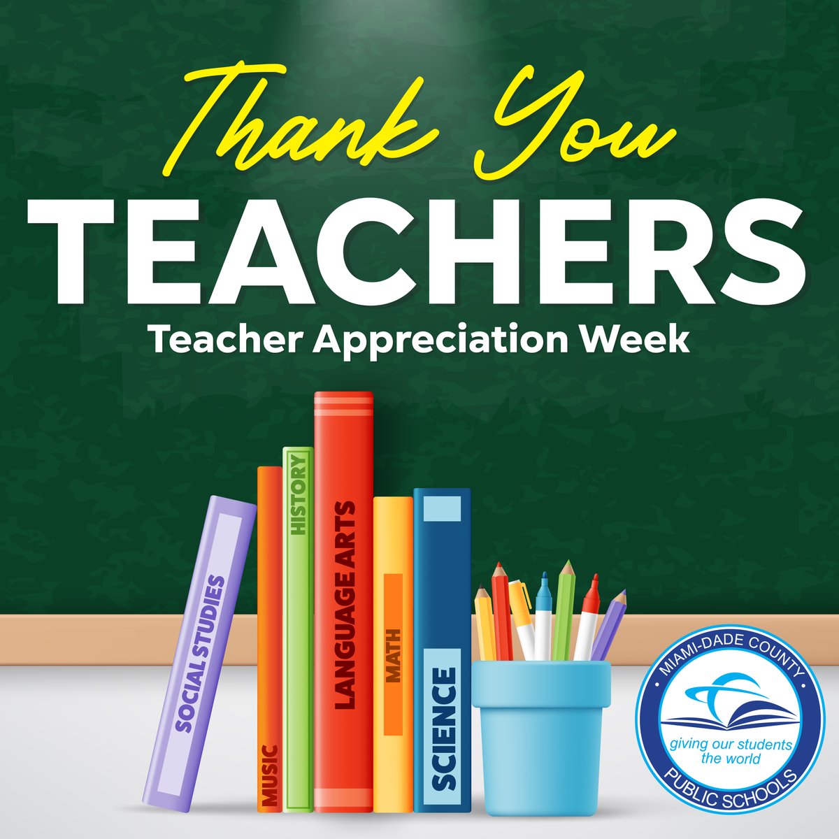 As we celebrate Teacher Appreciation Week, I extend my heartfelt gratitude to all our educators. Your steadfast dedication to our students’ achievements is deeply inspiring.  Thank you for all you do! #YourBestChoiceMDCPS