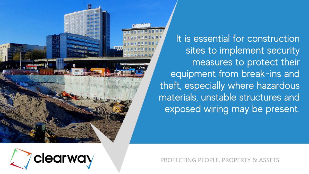 It is essential for #construction sites to implement #security measures to protect their equipment from break-ins and theft, especially where hazardous materials, unstable structures & exposed wiring may be present. Find out more here: ow.ly/9JZP50RvL3u #security #cons