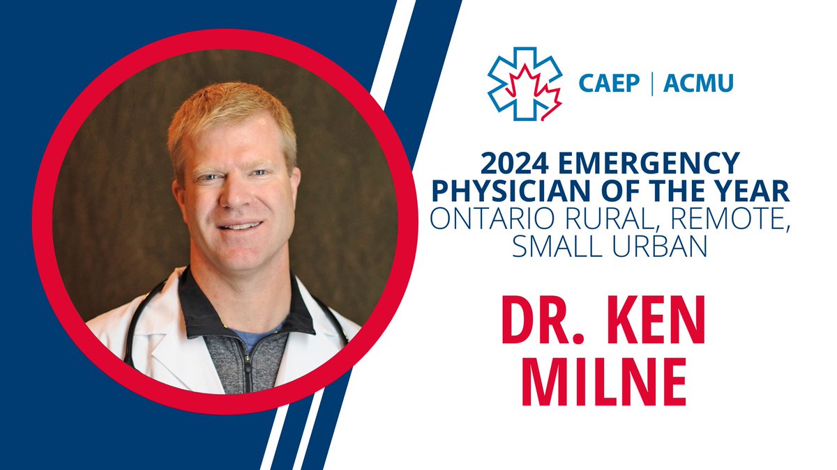 Congratulations, Dr. Ken Milne (@TheSGEM ), on your recognition by @CAEP_Docs with the 2024 Emergency Physician of the Year award! caep.ca/who-we-are/cae…