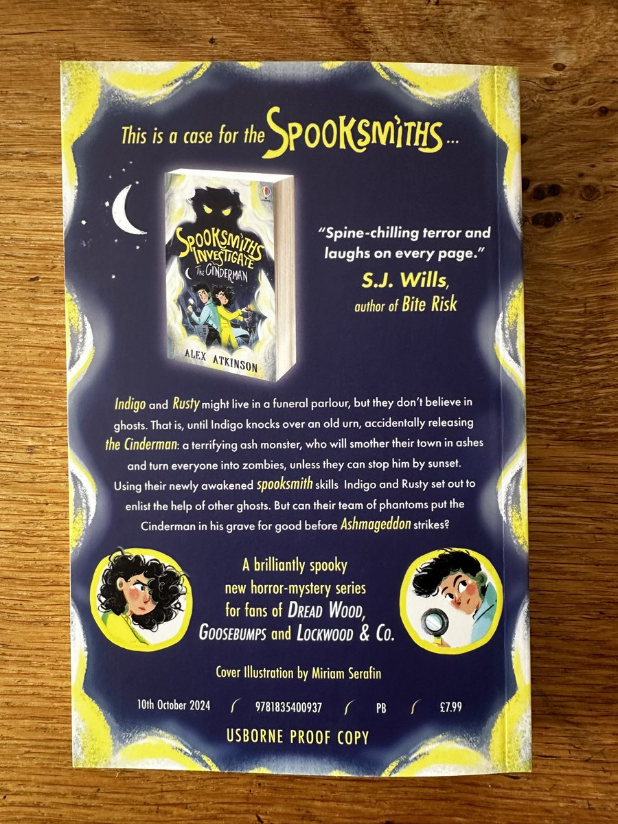 Proofs of Spooksmiths Investigate: The Cinderman have landed! They’ll be going out into the world this week. Thank you amazing agent <a href="/LinaLanglee/">Lina Langlee</a> and to the <a href="/Usborne/">Usborne Publishing</a> team with special mention to <a href="/SarahLStewart_/">Sarah Stewart</a>, Katharine Millichope, Miriam Serafin,<a href="/thejacobdow/">Jacob Dow</a> and Ayesha
