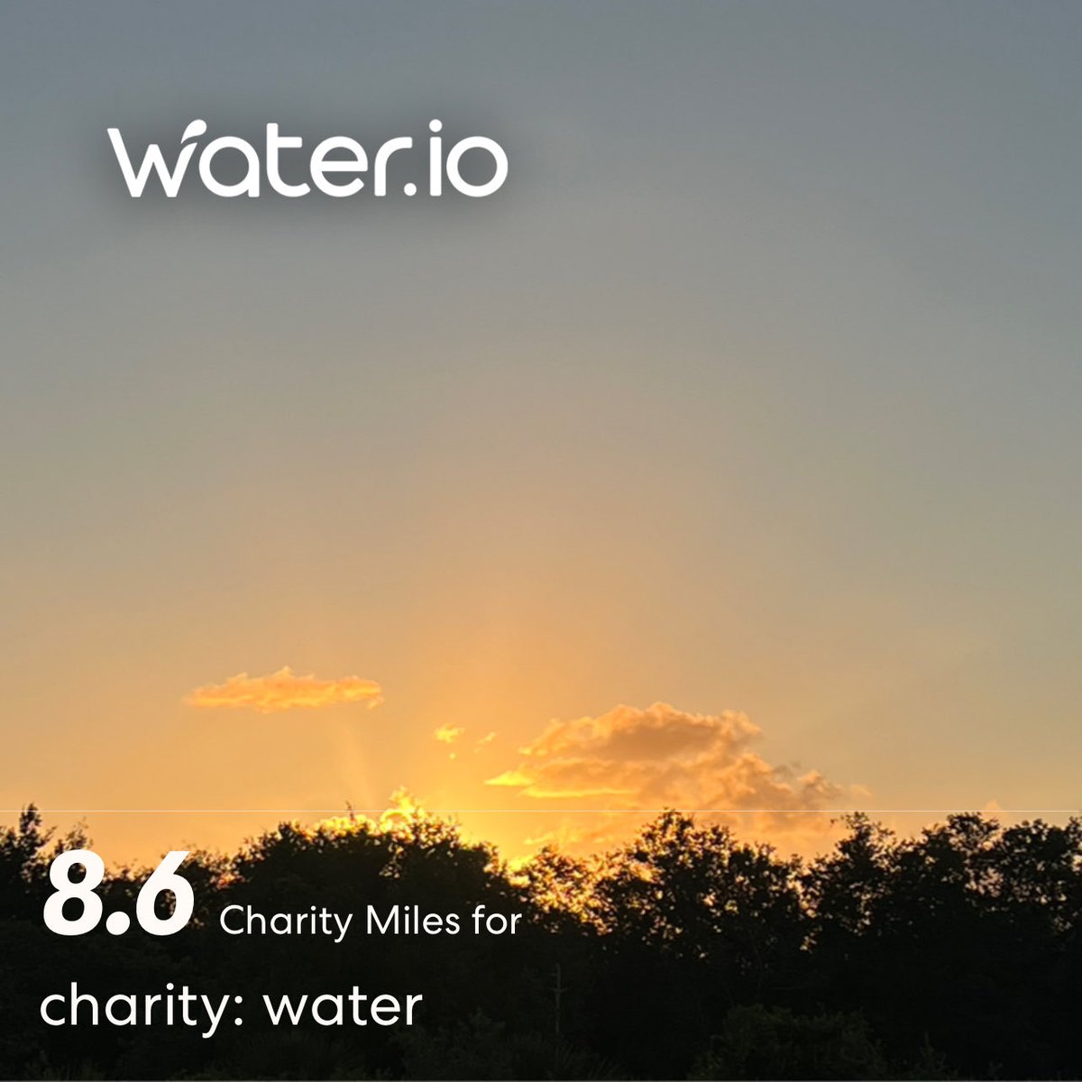 8.6 ⁦@CharityMiles⁩ Miles for ⁦@charitywater⁩ : water. Thanks to everyone who has sponsored me!
miles.app.link/e/419H6fltnJb