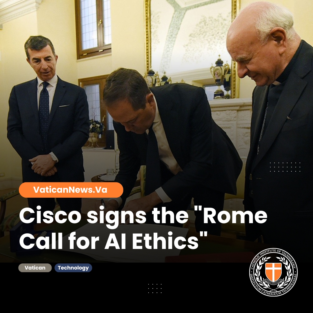 Cisco, the multinational digital communications technology company, commits to an ethical approach to artificial intelligence.

Click here for the article: bit.ly/3JOyxh7

#VaticanNews #CatholicTech #ScienceandTechnology #AINews