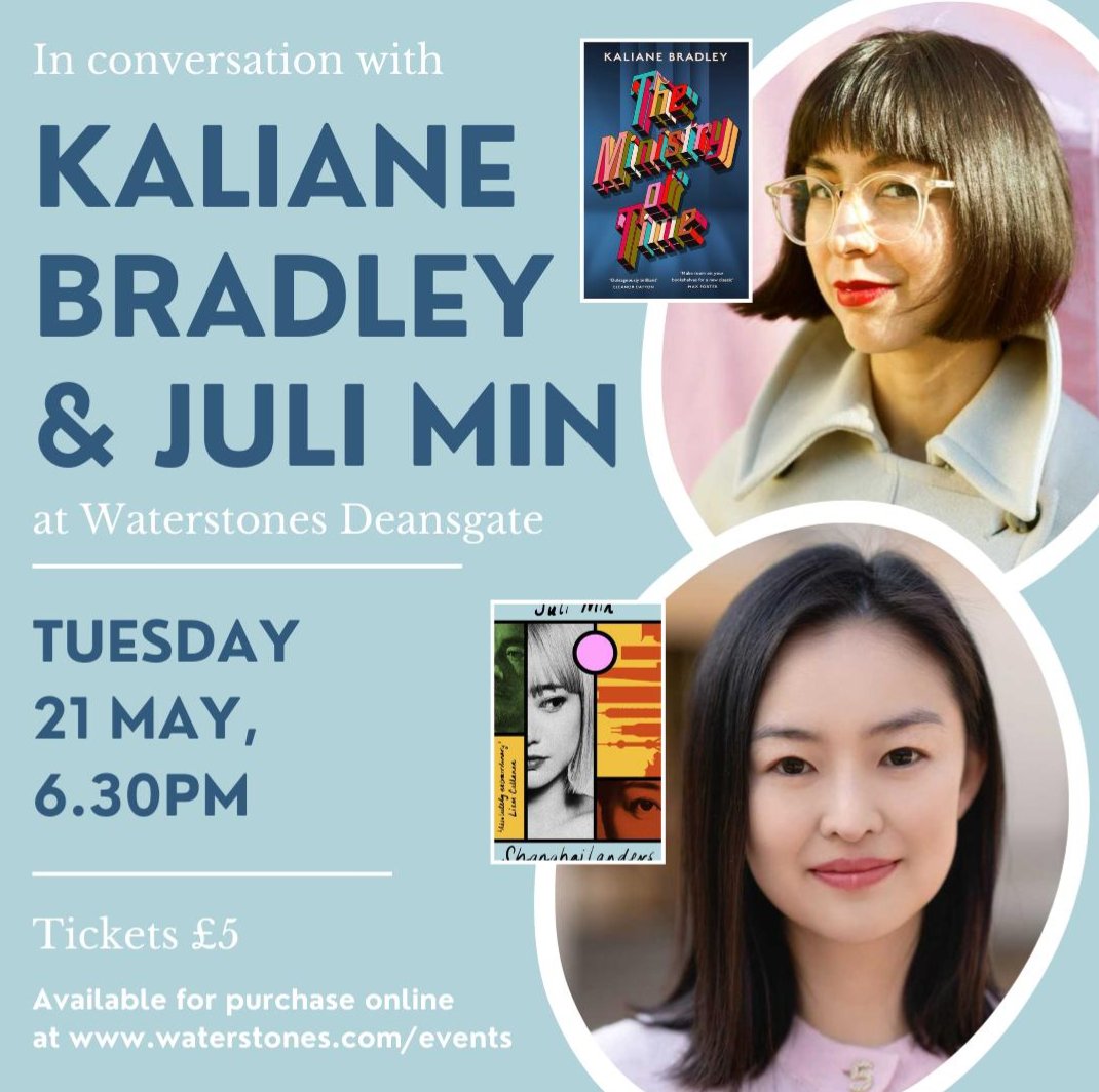 @HachetteUK @HodderBooks @dialogue And just over 2 weeks until #KalianeBradley and #JuliMin are in store discussing #TheMinistryOfTime and #Shanghailanders with @SavidgeReads! Fiction lovers, you don't want to miss this. Think romance and time travel. What's not to love?? ♥️⏳