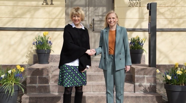 Warmly welcoming @OSCE Secretary General @HelgaSchmid_SG to Finland!🇫🇮 values the concrete work the OSCE does in support of democracy, the rule of law and human rights across the region e.g. election monitoring, field missions and collecting evidence of Russian war crimes.