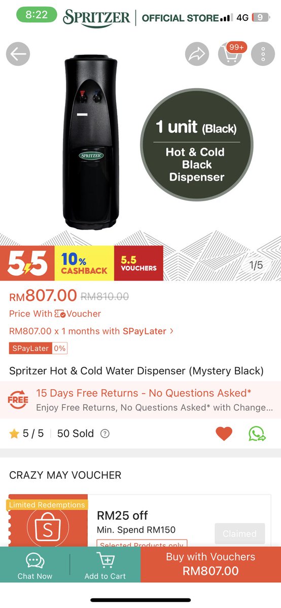 @alepzaki spritzer doc!! murah, cuma kena pakai botol air spritzer selalu la hahah tapi kalau bukan botol spritzer pun okay je rasanya. 

s.shopee.com.my/5AWKR4t5Fh