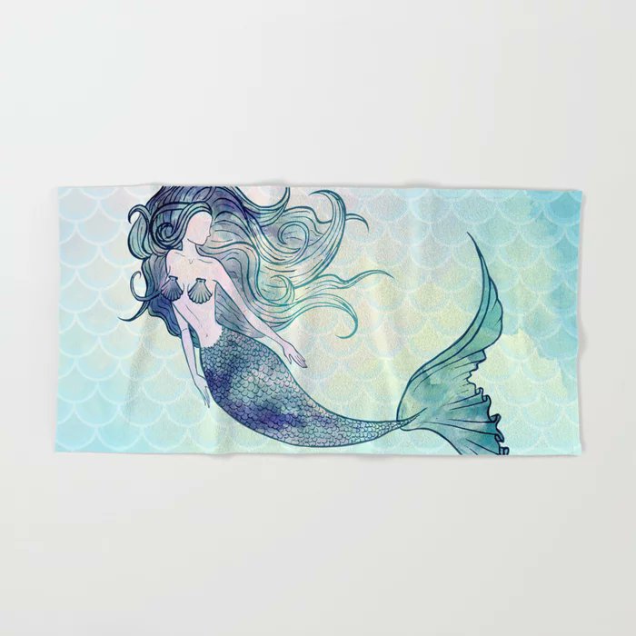 Save Up to 30% Off Our Limited-Time Sitewide Sale | Shop Now! >> society6.com/product/mermai… #mermaid #watercolor #art #artprint #bathmat #towel #sale