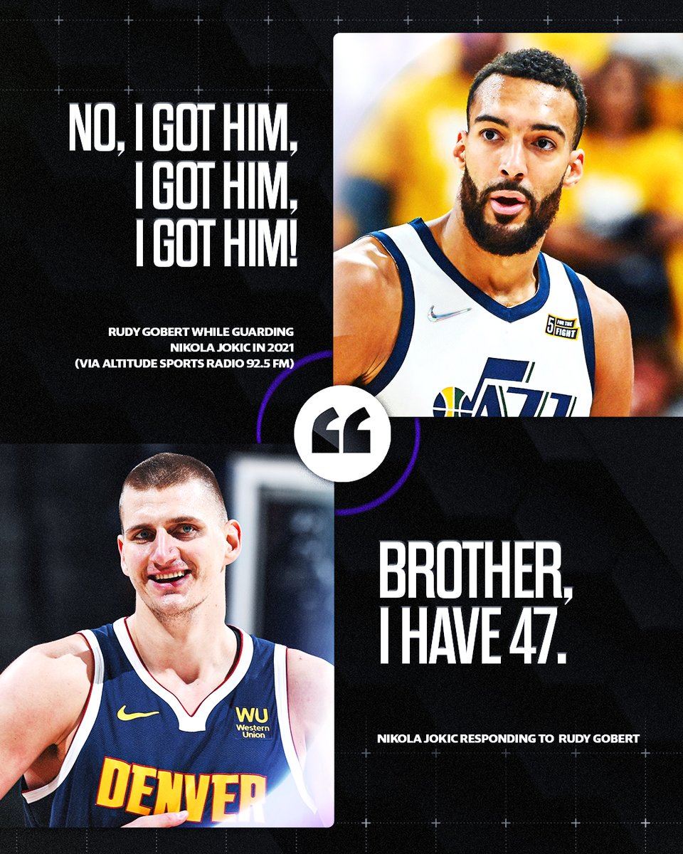 Never forget this moment between Jokic and Gobert 😅