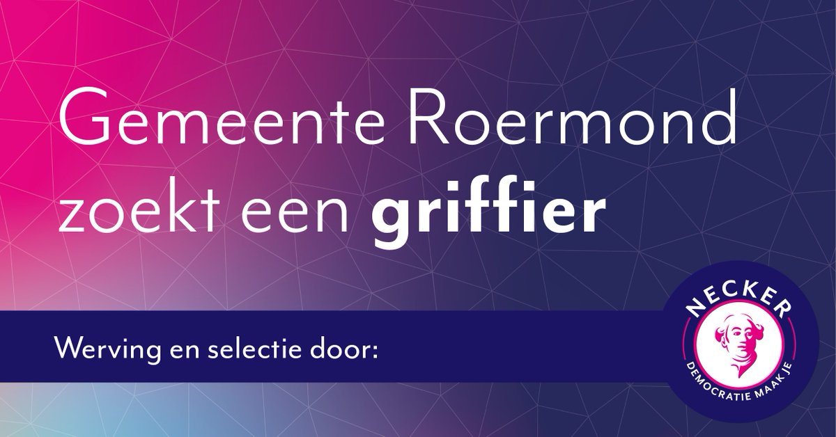 VACATURE | Roermond zoekt een stevige, inspirerende en strategische griffier die de gemeenteraad proactief adviseert en professionaliseert. 
Match? Lees de vacature en bekijk de wervingsvideo hier necker.nl/vacature-griff…
Solliciteren kan t/m 26 mei
