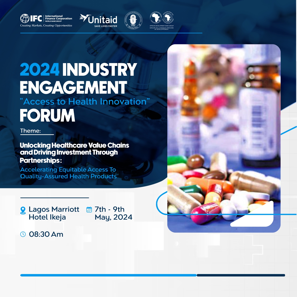 Starting soon! Industry Engagement Forum in Lagos, Nigeria, 7-9 May. 300+ manufacturers, health agencies, governments, donors & more will discuss how to strengthen regional manufacturing of health care products in Africa. #IEF2024 Watch online: us06web.zoom.us/webinar/regist…