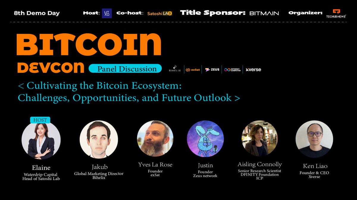 #exSat Founder @BigBeardSamurai will be speaking on a panel on 'Cultivating the #Bitcoin Ecosystem: Challenges, Opportunities, and Future Outlook' at @bitcoindevcon on May 8 @ 10:30a HKT!